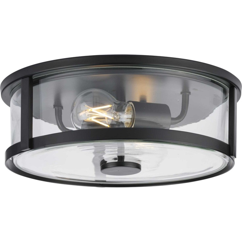 Gilliam Two Light Flush Mount in Matte Black