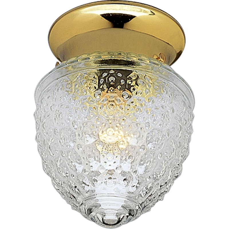 Glass Globes One Light Flush Mount in Polished Brass