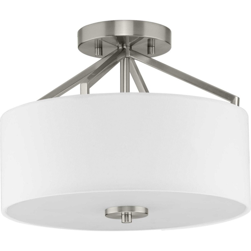 Goodwin Two Light Semi Flush Mount in Brushed Nickel