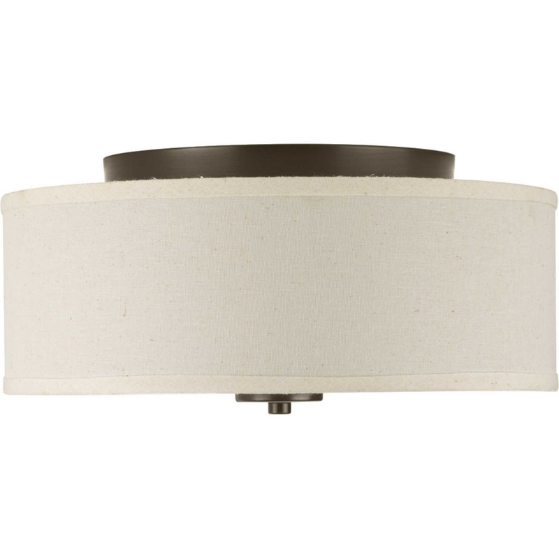 Inspire Two Light Flush Mount in Antique Bronze