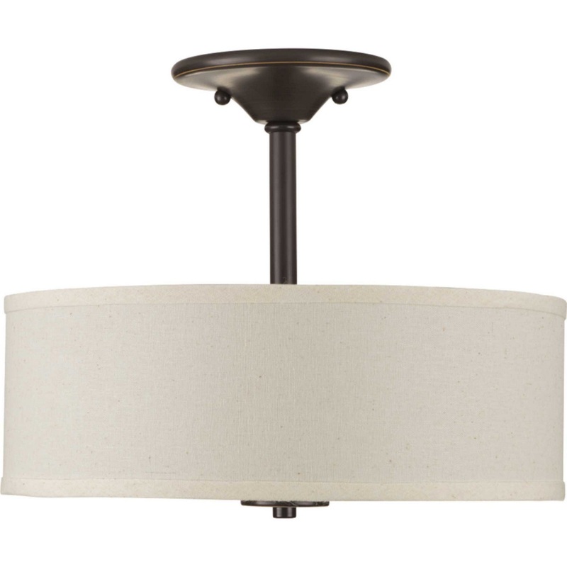 Inspire Two Light Semi-Flush Mount in Antique Bronze