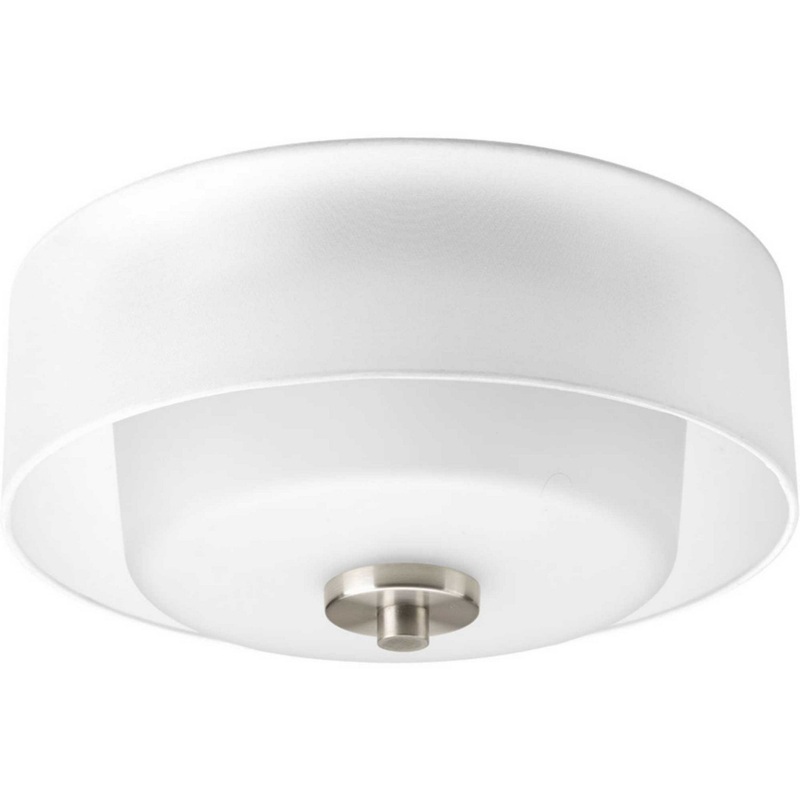 Invite Two Light Flush Mount in Brushed Nickel