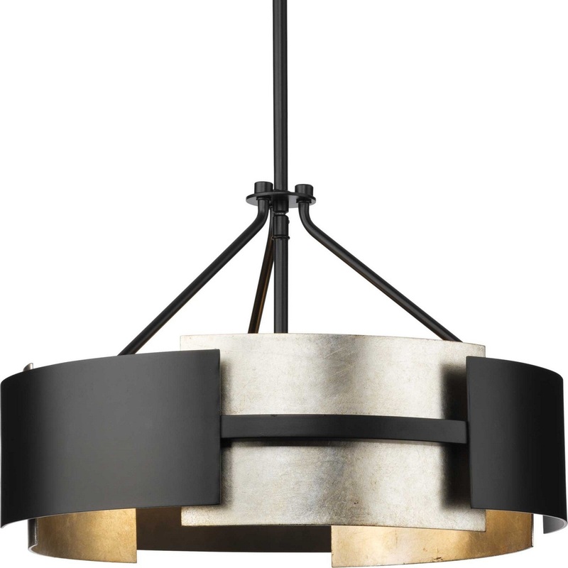Lowery Three Light Semi Flush Mount in Matte Black