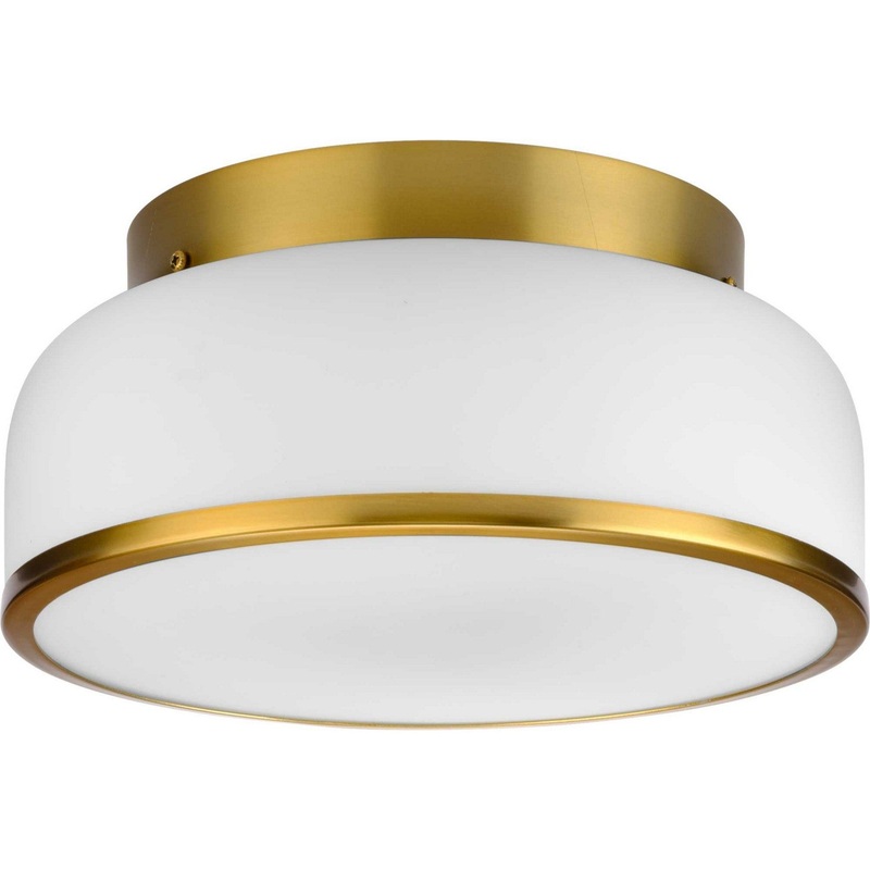 Parkhurst Two Light Flush Mount in Brushed Bronze