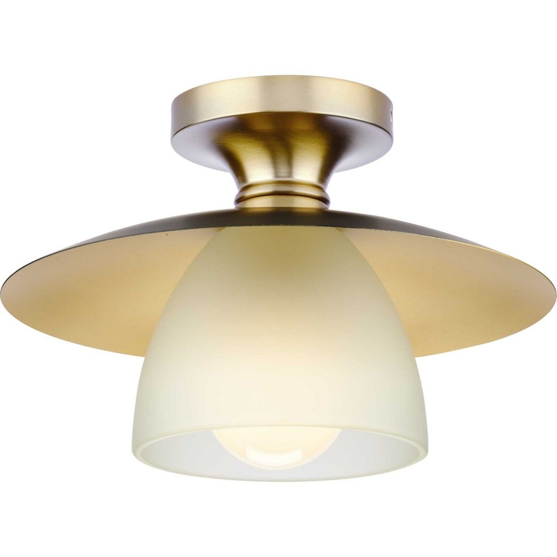 Trimble One Light Semi Flush Mount in Brushed Bronze