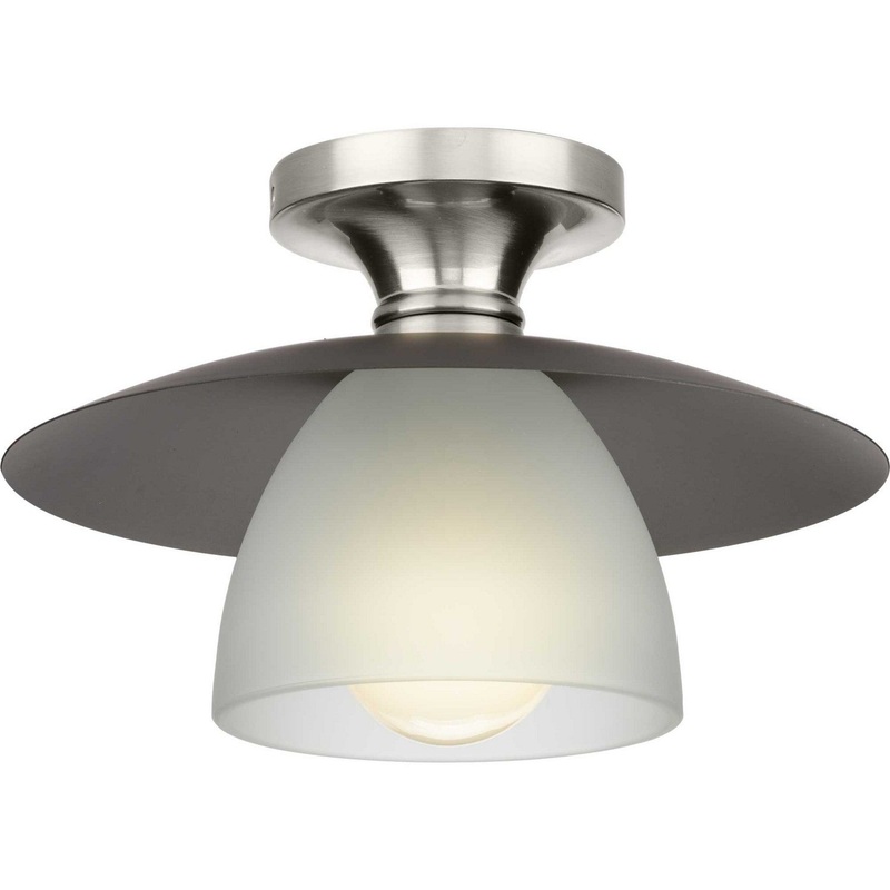 Trimble One Light Semi Flush Mount in Brushed Nickel