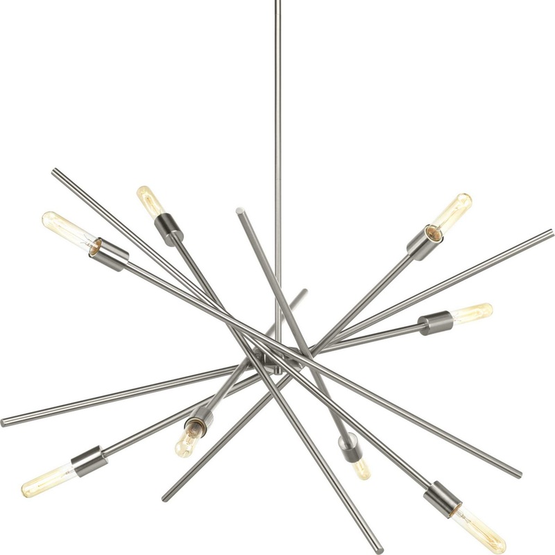 Astra Eight Light Chandelier in Brushed Nickel