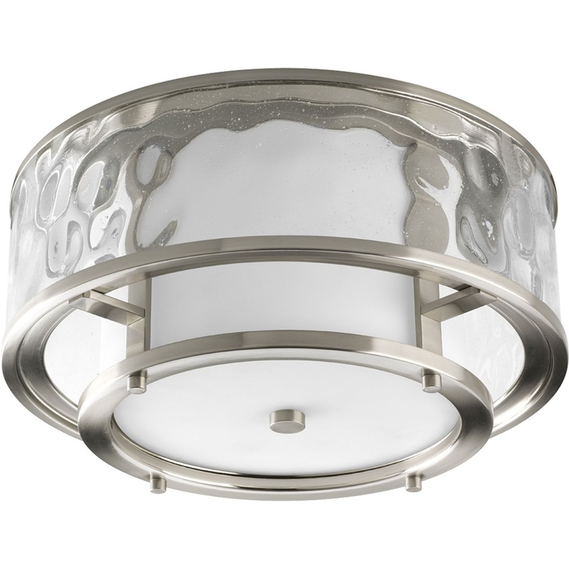 Bay Court Two Light Flush Mount in Brushed Nickel