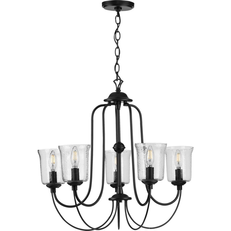 Bowman Five Light Chandelier in Black