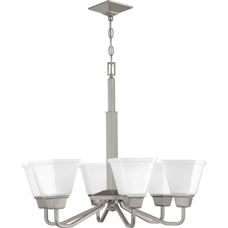Clifton Heights Six Light Chandelier in Brushed Nickel