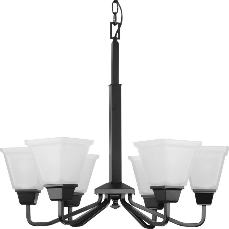 Clifton Heights Six Light Chandelier in Matte Black