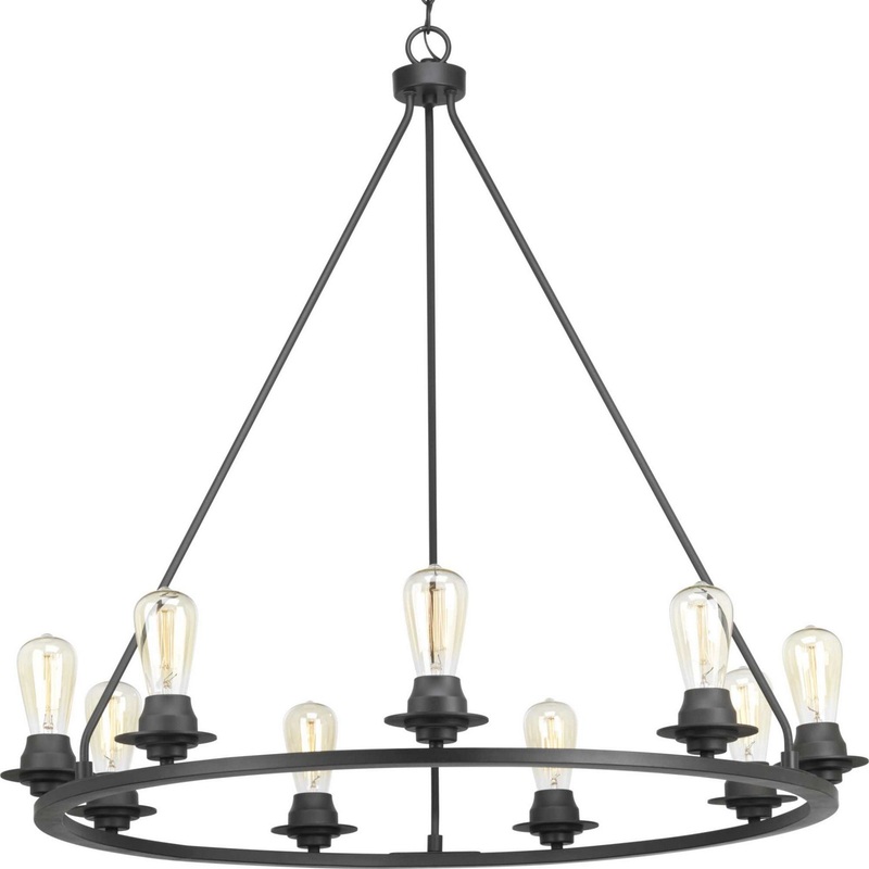 Debut Nine Light Chandelier in Graphite