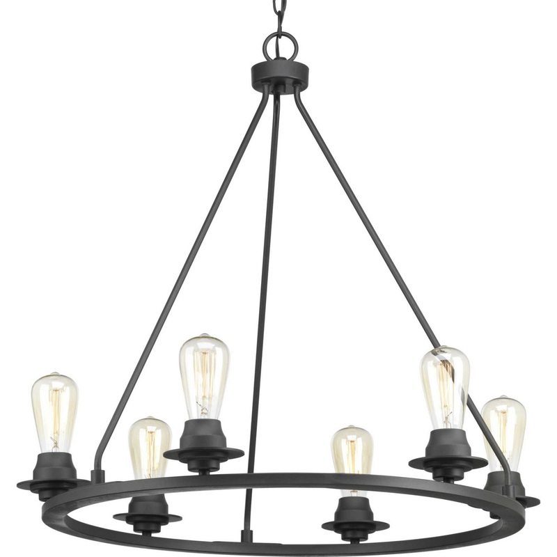 Debut Six Light Chandelier in Graphite