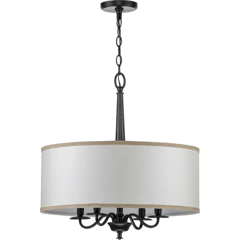 Durrell Four Light Chandelier in Black