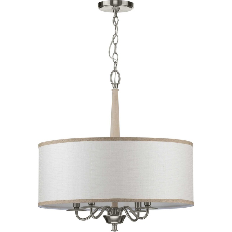 Durrell Four Light Chandelier in Brushed Nickel
