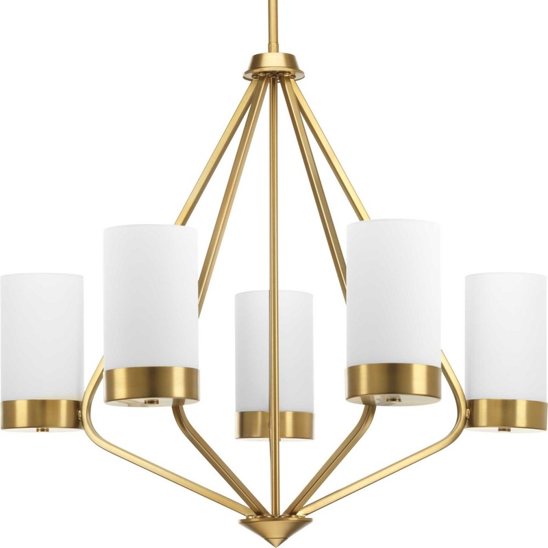 Elevate Five Light Chandelier in Brushed Bronze