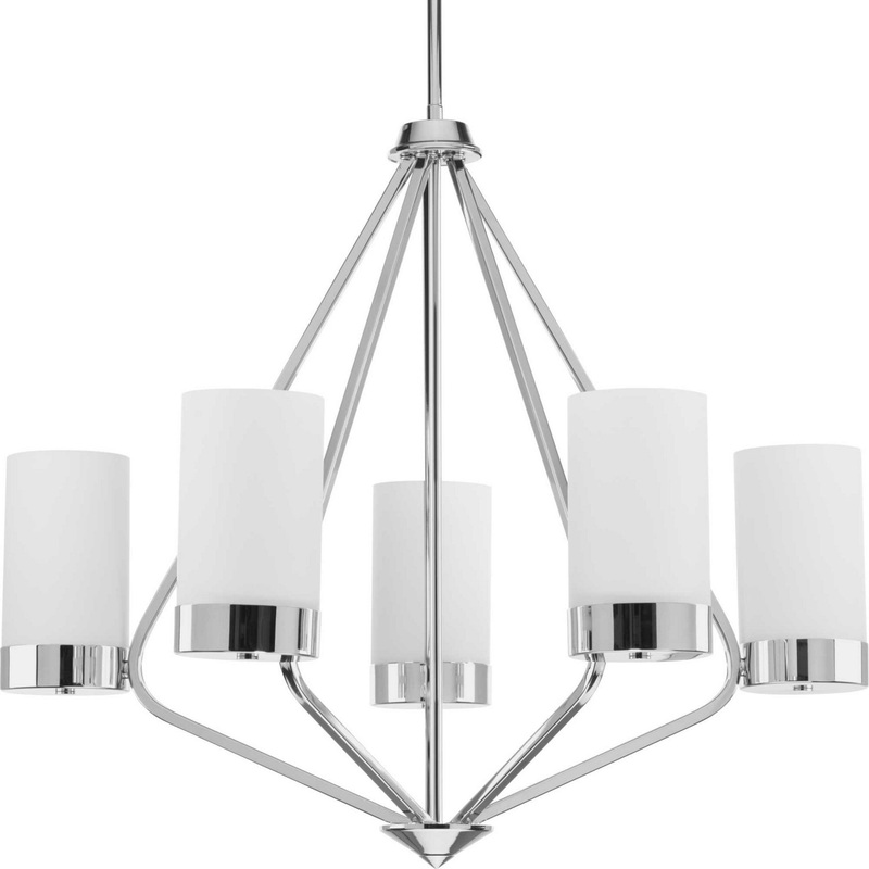 Elevate Five Light Chandelier in Polished Chrome