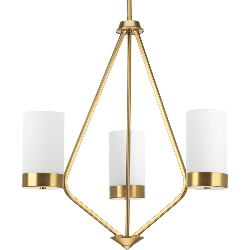 Elevate Three Light Chandelier in Brushed Bronze