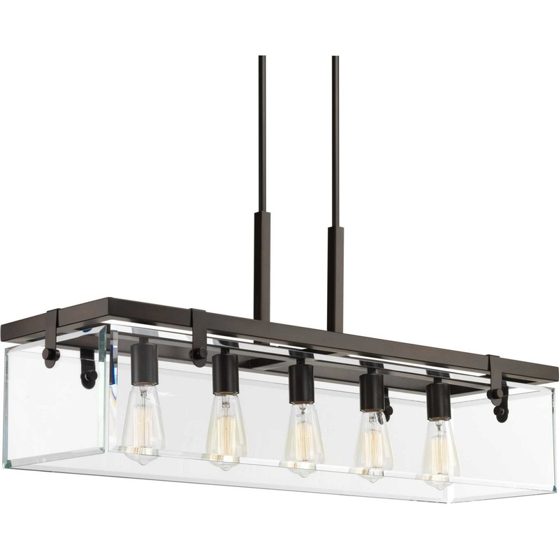 Glayse Five Light Island Pendant in Antique Bronze