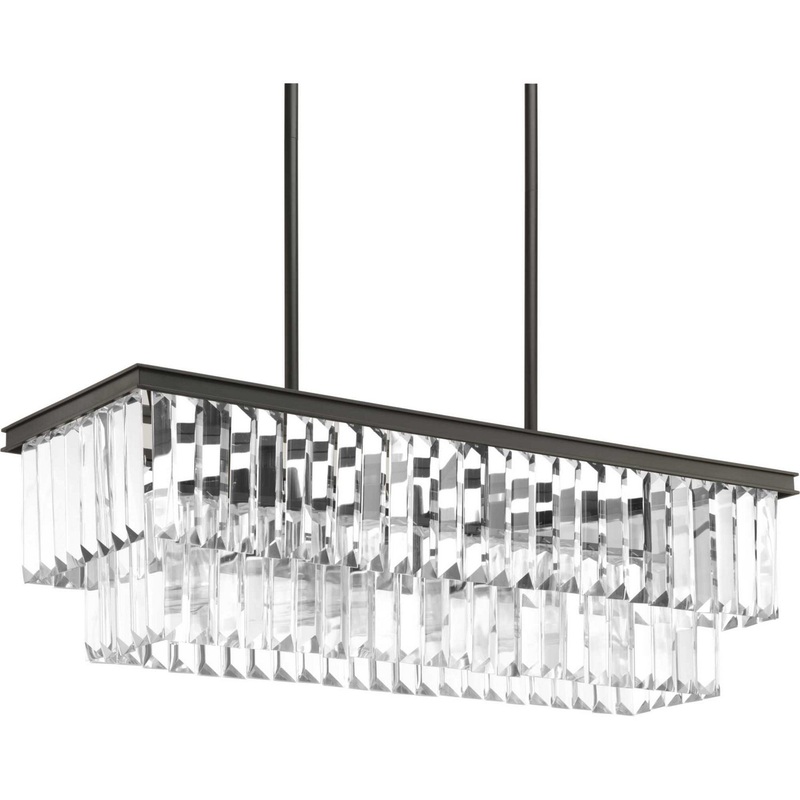 Glimmer Four Light Island Pendant in Antique Bronze