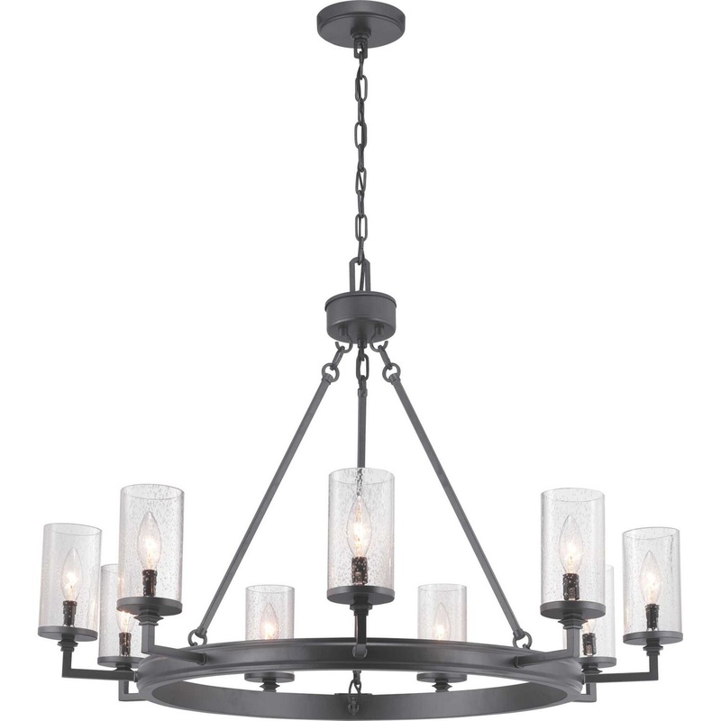 Gresham Nine Light Chandelier in Graphite