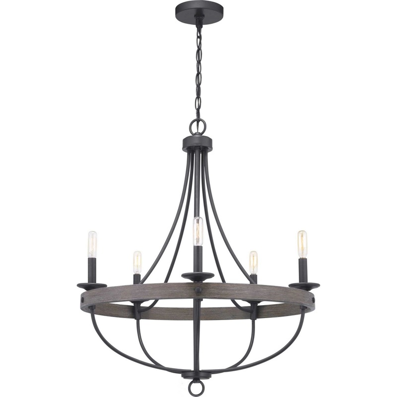 Gulliver Five Light Chandelier in Graphite