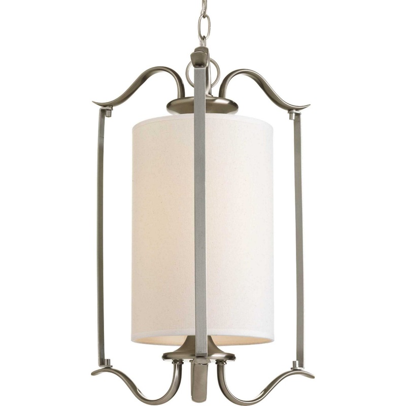 Inspire One Light Foyer Pendant in Brushed Nickel