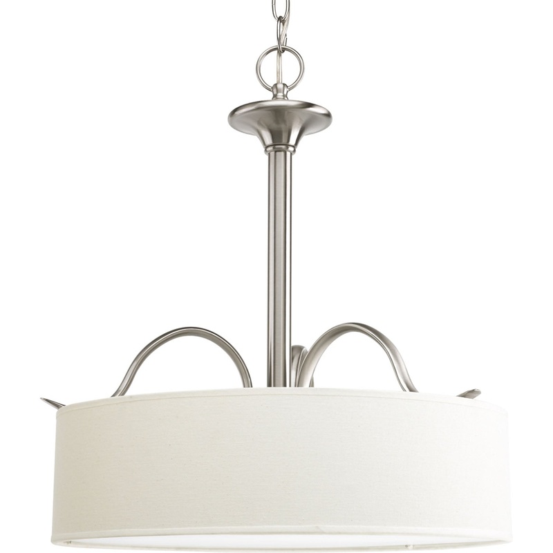 Inspire Three Light Pendant in Brushed Nickel