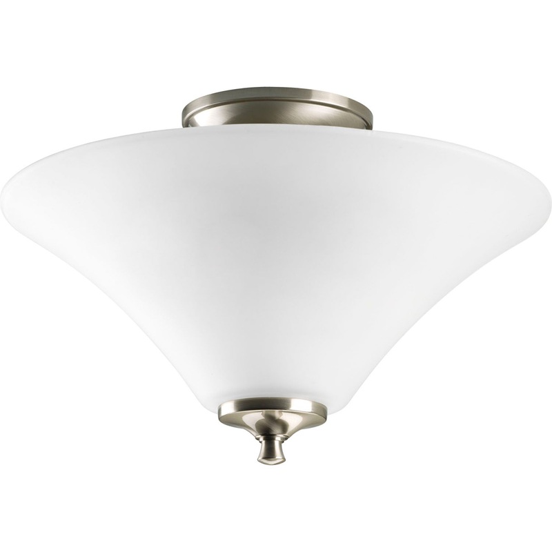 Joy Two Light Flush Mount in Brushed Nickel