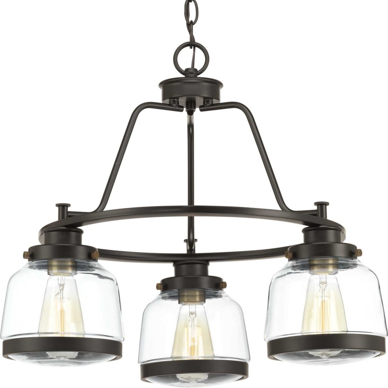 Judson Three Light Chandelier in Antique Bronze