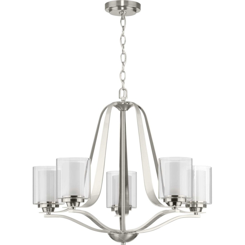 Kene Five Light Chandelier in Brushed Nickel