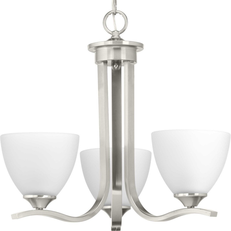 Laird Three Light Chandelier in Brushed Nickel