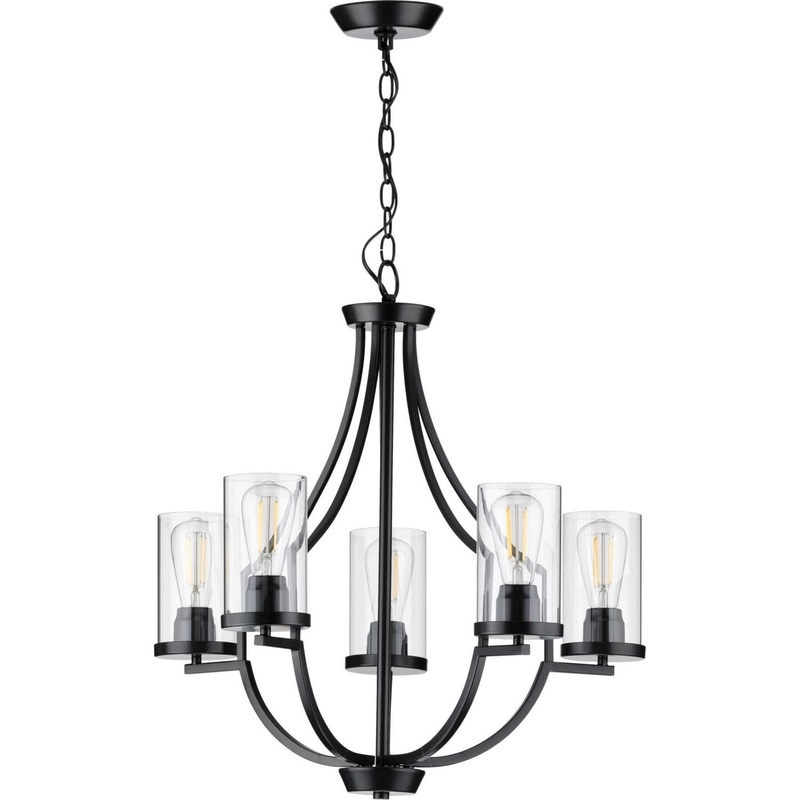 Lassiter Five Light Chandelier in Black