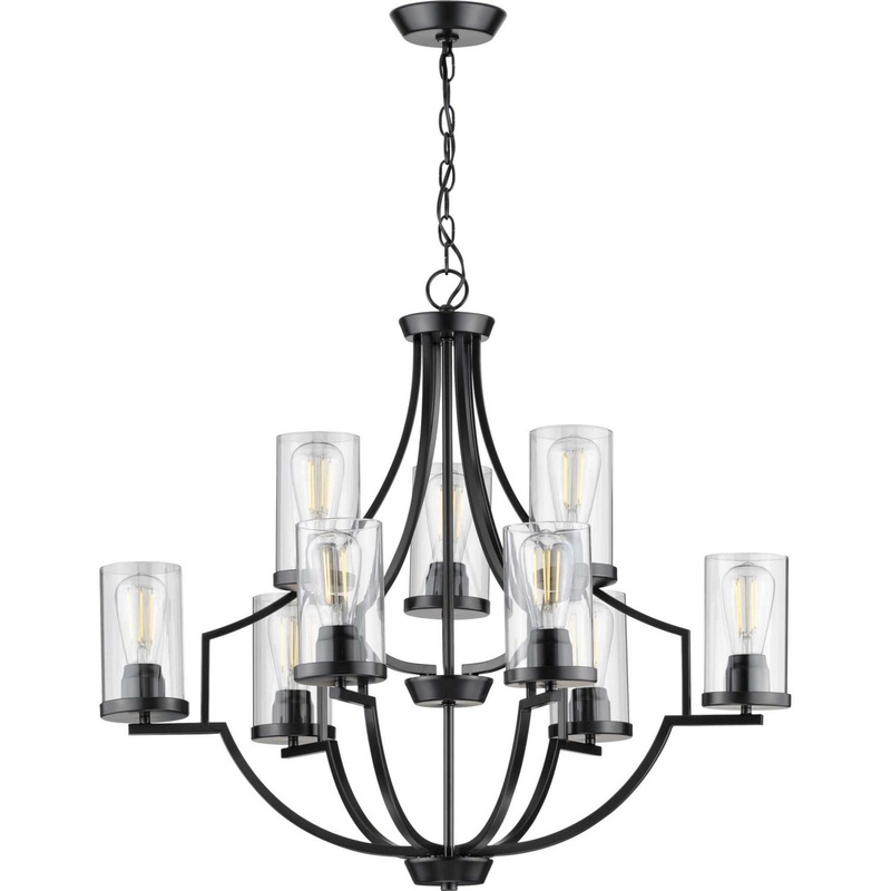 Lassiter Nine Light Chandelier in Black