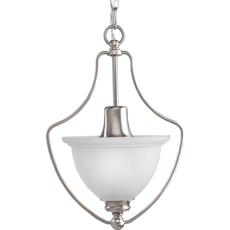 Madison One Light Foyer Pendant in Brushed Nickel