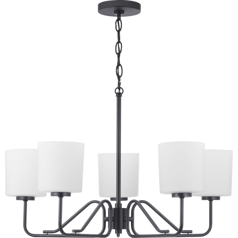 Tobin Five Light Chandelier in Matte Black