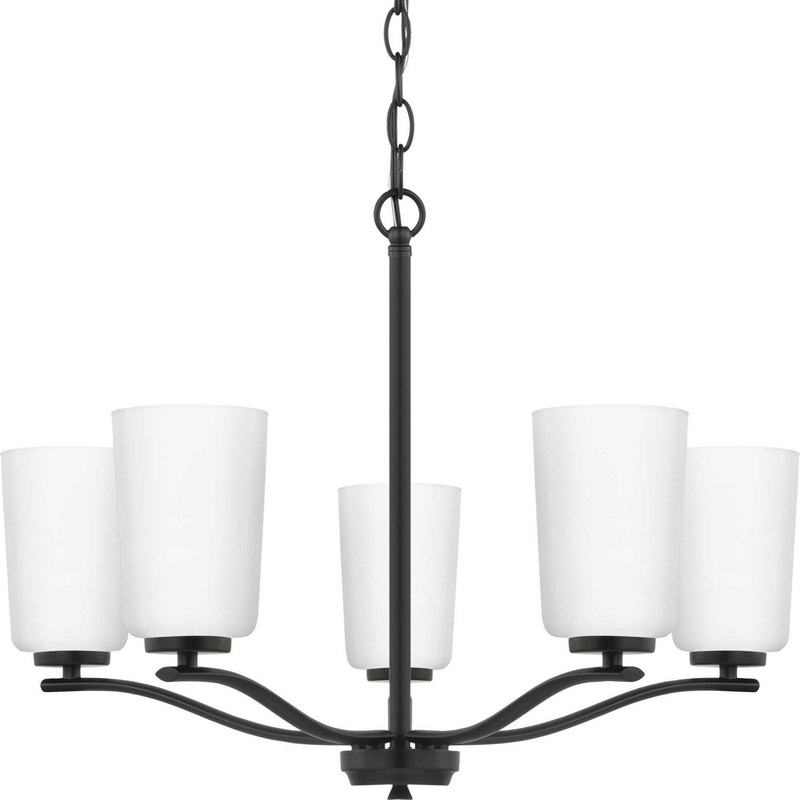 Adley Five Light Chandelier in Matte Black