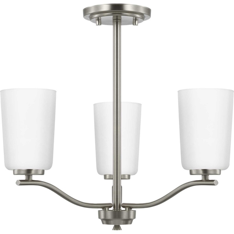 Adley Three Light Chandelier Conv in Brushed Nickel