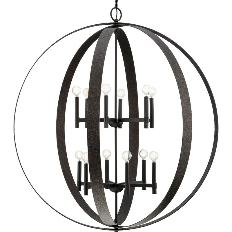 Allegheny 12 Light Chandelier in Matte Black