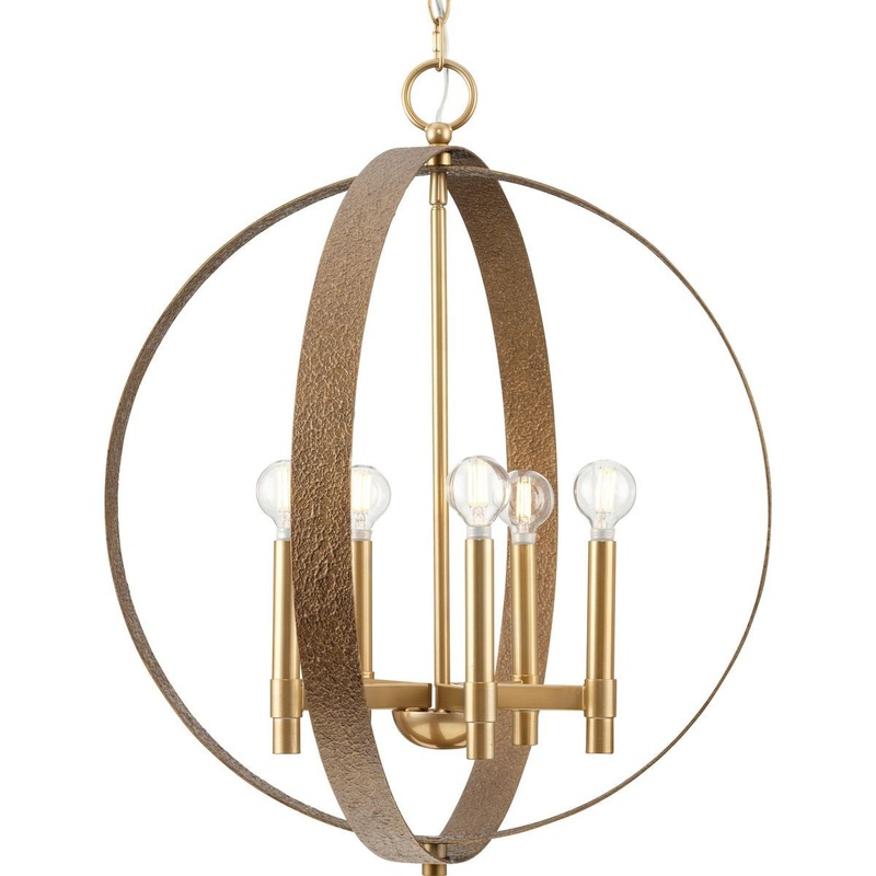 Allegheny Five Light Chandelier in Soft Gold
