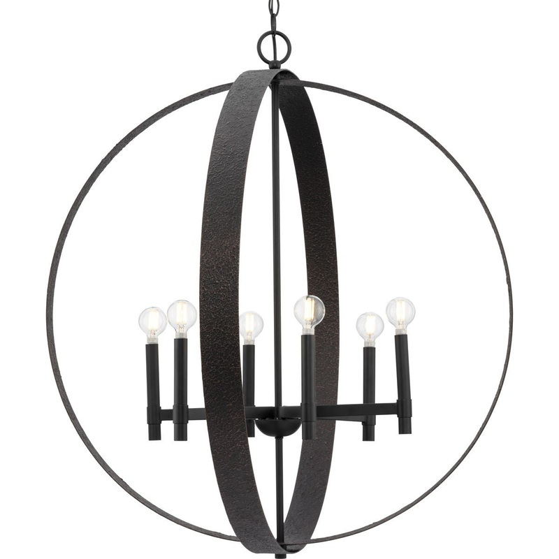 Allegheny Six Light Chandelier in Matte Black