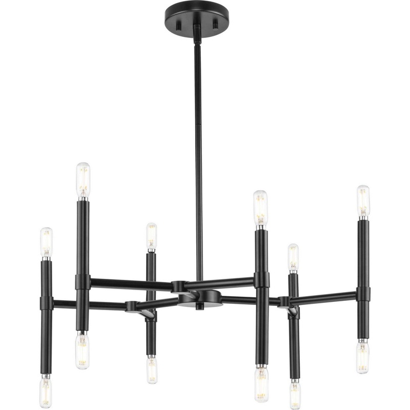 Arya 12 Light Chandelier in Matte Black