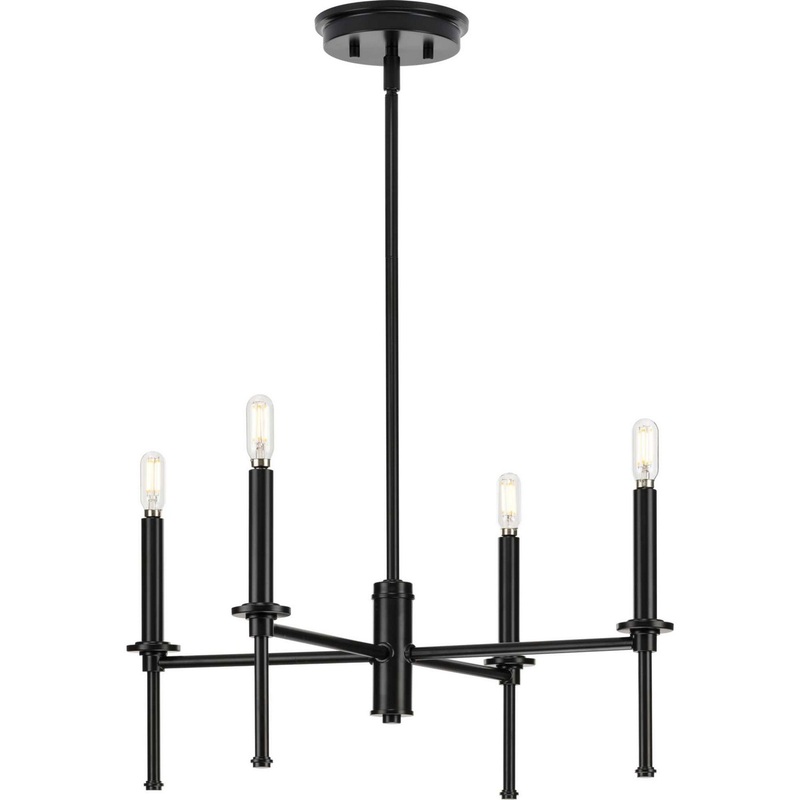 Elara Four Light Chandelier in Matte Black