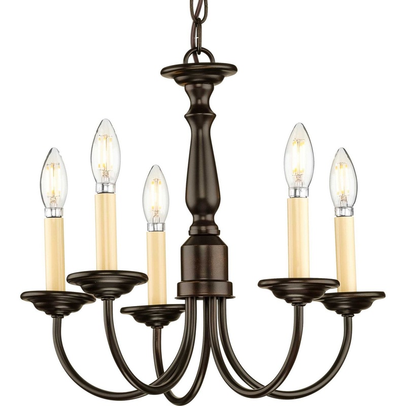 Five Light Five Light Chandelier in Antique Bronze