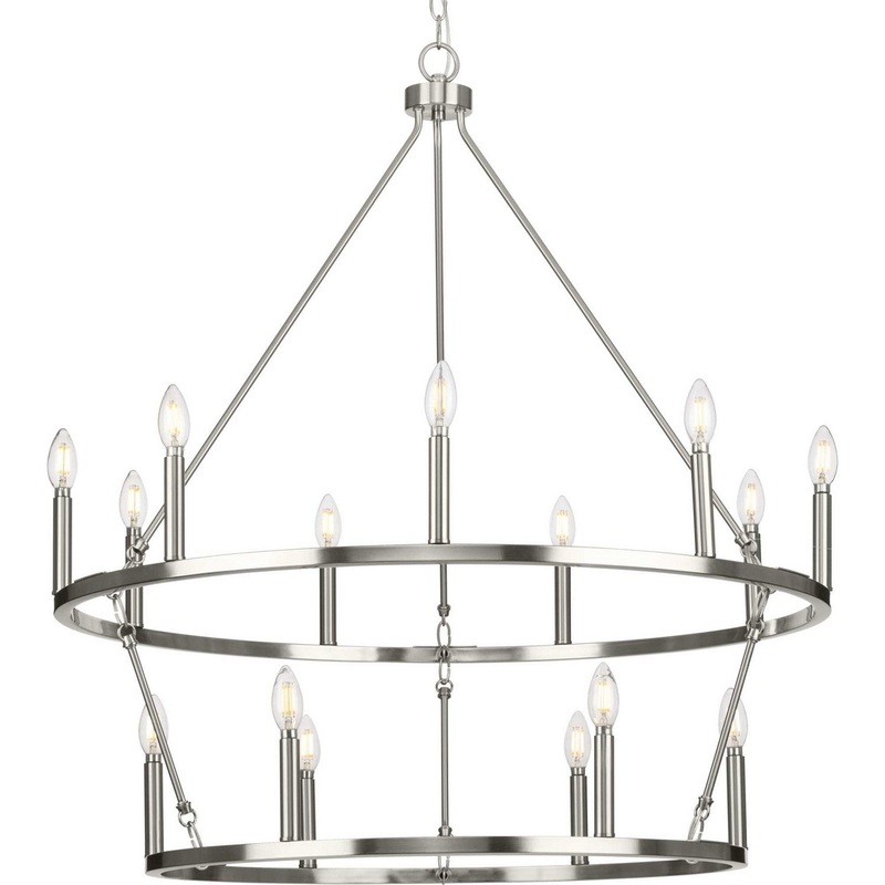 Gilliam 15 Light Chandelier in Brushed Nickel