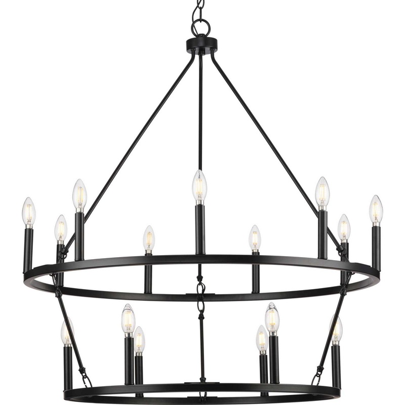 Gilliam 15 Light Chandelier in Matte Black
