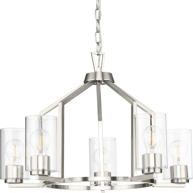 Goodwin Five Light Chandelier in Brushed Nickel