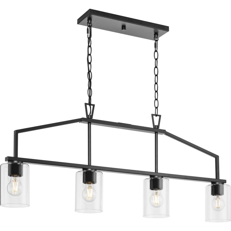 Goodwin Four Light Island Pendant in Matte Black