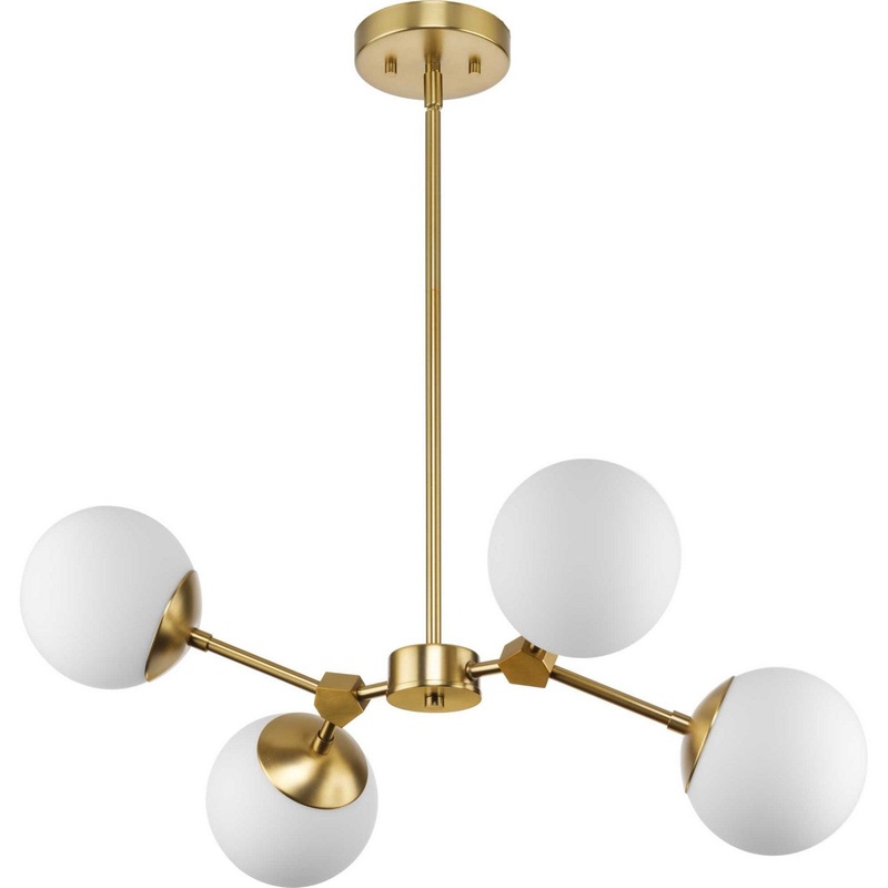 Haas Four Light Chandelier in Brushed Bronze