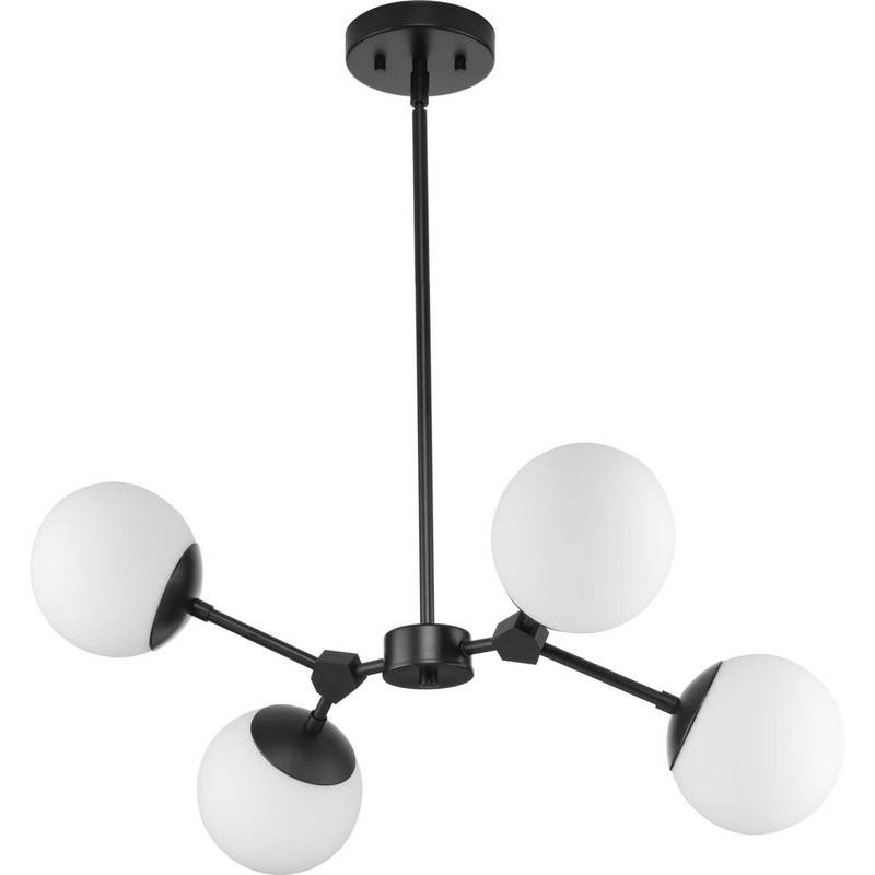Haas Four Light Chandelier in Matte Black